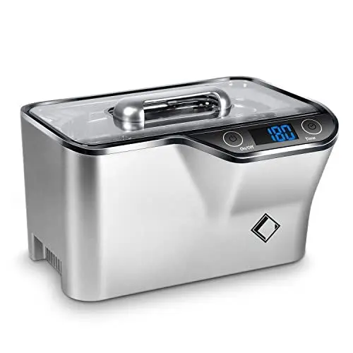 Produktbild: LifeBasis Ultraschallreiniger 600ml Digitales Ultraschallreinigungsgerät Brillenreinigungsgerät für Uhren Schmuck Ringe Brille Ulrtaschallbad 42KHz, 5 Timing, LED Anzeige, Abnehmbarer Stecker