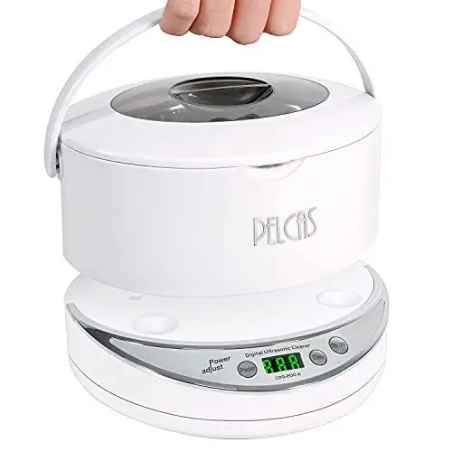 Produktbild: Ultraschallreiniger 750ml- PELCAS Ultraschallgerät Ultraschallreinigungsgerät Ultraschallbad mit Digitalanzeige und 5 Zeiteinstellungen für Brille Uhren Schmuck Zahnprothesen Werkzeuge
