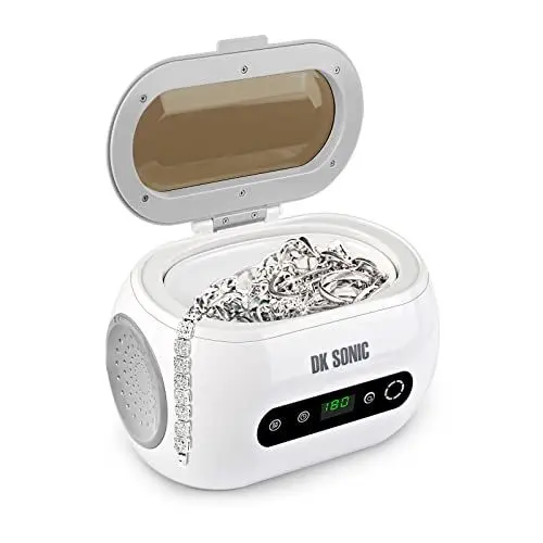 Produktbild: Ultraschallreiniger Ultraschallreinigungsgerät, DK SONIC 600ml Schmuck Reinigung Ultraschall für Uhren Sonnenbrille, Schmuck, Münzen, Rasierer, (600ML, Weiß)