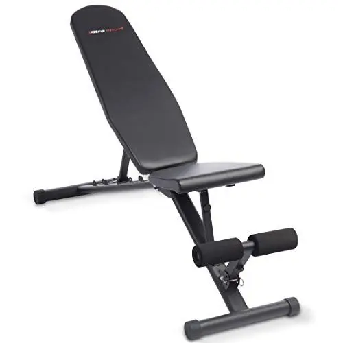 Produktbild: Ultrasport Universal-Hantelbank, Trainingsbank klappbar und belastbar bis 500 kg, vielseitig zuhause einsetzbar als Fitnessbank oder Bauchmuskeltrainer und bei Nichtgebrauch schmal zusammenklappbar