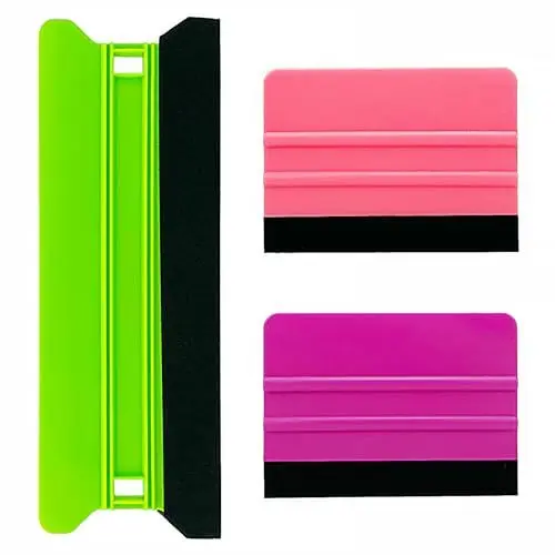 Produktbild: Umaki 21 cm großer Kunststoff-Vinyl-Wickelwerkzeuge, Tapeten-Glätter, Filzkantenabzieher, kratzfest, mit 10 cm Aufkleber-Applikator, Fenstertönungswerkzeug, zum Entfernen von Luftblasen, 3 Stück