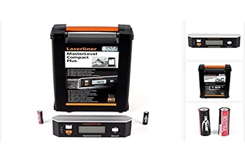 Produktbild: Umarex Laserliner MasterLevel Compact Plus Elektronik-Wasserwaage (elektronisch, Elektronik-Wasserwaage, Datenübertragung, digitale 360° Neigungsmessung, mit Haftmagneten) 081.265A