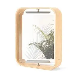 Produktbild: Umbra Bellwood Tischbilderrahmen, zweiseitiger Bilderrahmen für 10x15 oder 13x18 cm Fotos, Natur