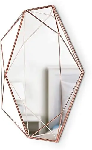 Produktbild: Umbra Prisma Wandspiegel für horizontale oder vertikale Anbringung, Metall, Kupfer
