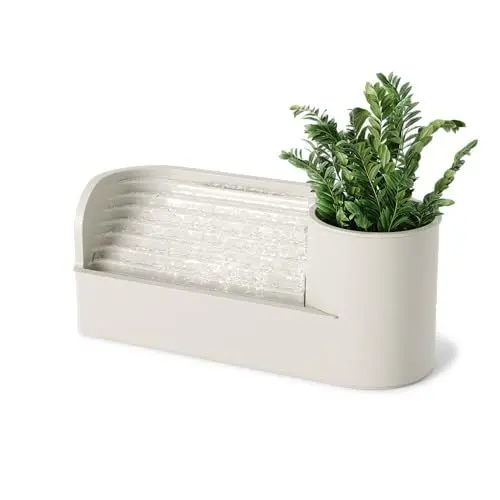 Produktbild: Umbra Tischbrunnen, Zimmerbrunnen mit integrierter Ablage, Polypropylen, Beige, Einheitsgröße