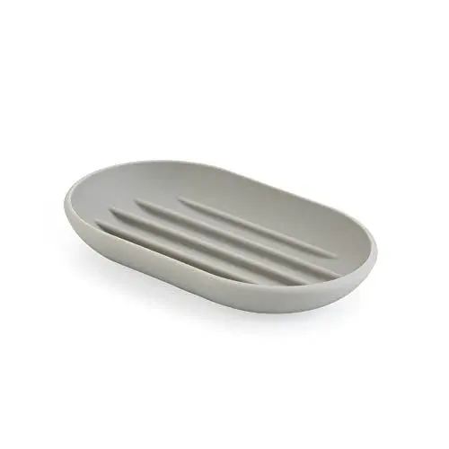 Produktbild: Umbra Touch Seifenschale, ovale Seifenablage mit Soft Touch Finish für Badezimmer und Küche, Grau, Medium