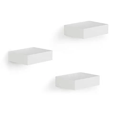 Produktbild: Umbra Vitrinenregale Set Galeriedisplay Schwebendes Wandregal für kleine Objekte und mehr, 3er-Set, weiß