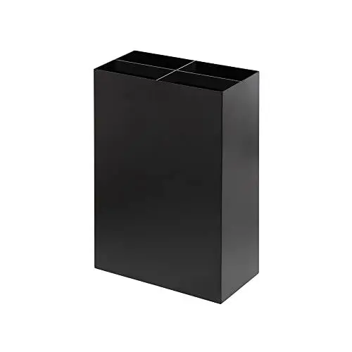 Produktbild: Yamazaki 3452 SMART Schirmständer L, schwarz, Stahl/Polypropylen, Minimalistisches Design, 23,5 x 12 x 36 cm (LxBxH)