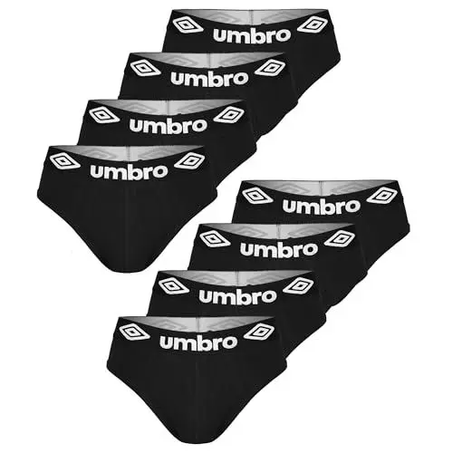 Produktbild: UMBRO Herren Slips 8er Pack XXL Unterhosen männer Baumwoll Passform Atmungsaktiv