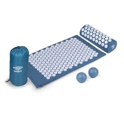 Produktbild: Umbro Akupressurmatte - Massagematte - Akupressurmatte mit Kissen - Nagelbrett 71x42 cm - Akupunktur Matte Inkl. 2x Trigger Point Ball & Tragetasche