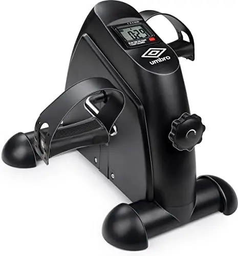 Produktbild: Umbro Mini Fahrrad Arm und Beintrainer - Exercise Bike - Tischfahrrad - Einstellbarer Widerstand und 5 Programme - LCD-Display - Misst Distanz, Hübe und Kalorien - Schwarz