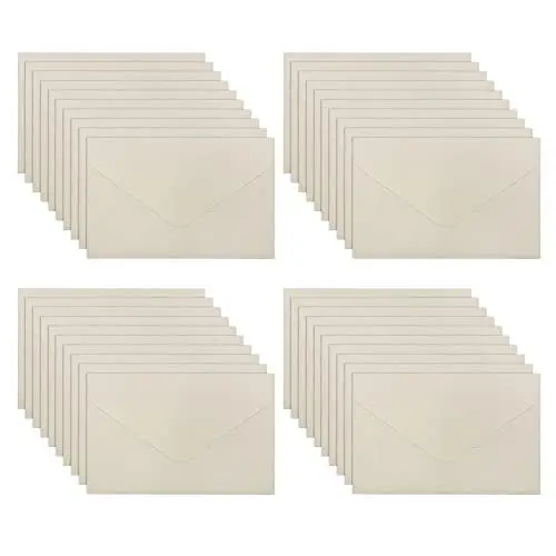 Produktbild: UMCHU 40 Stück 10.5 * 7cm Kraftpapier Umschläge,Klassische Umschläge,Briefumschläge mit spitzer Klappe,für Gruß- und Glückwunschkarten, Einladungskarten(milchweiß)