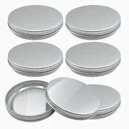 Produktbild: UMCHU 6 Stück 30ML Aluminium Leer Döschen,Runde Aluminium Blechdosen Kosmetische Behälter,für Lippenbalsam, Kosmetik Creme, Minikerzen, Basteln Schmuck