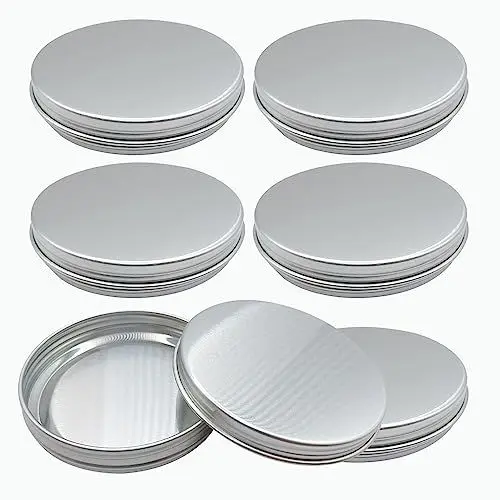 Produktbild: UMCHU 6 Stück 30ML Aluminium Leer Döschen,Runde Aluminium Blechdosen Kosmetische Behälter,für Lippenbalsam, Kosmetik Creme, Minikerzen, Basteln Schmuck