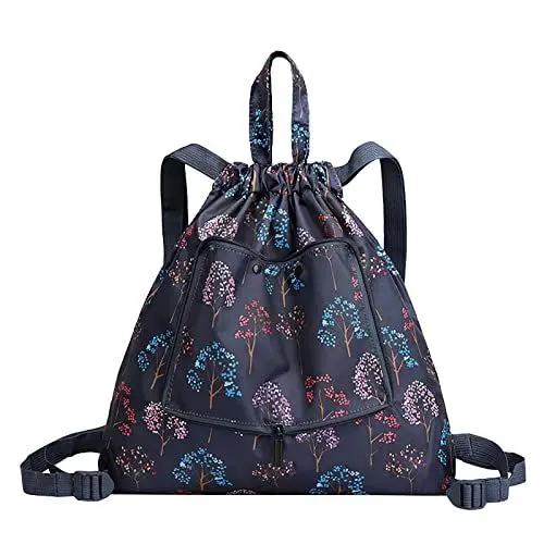 Produktbild: UmhäNgetasche HerrenRucksack Mit Vielen FäChern Kordelzugdichtung Wasserdichter faltbarer Sport-Fitness-Rucksack Leichter Reiserucksack Notebook Handytasche Mit GeldböRse Zum UmhäNgen (F, One Size)