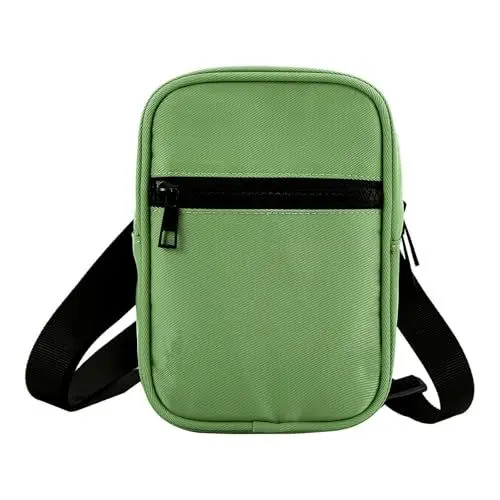 Produktbild: Umhängetasche Herren Schultertasche Unisex Umhängen Crossbody Bag Messenger Damen Sling Tasche Männer Shoulder Brusttasche Handytasche Gürteltasche Klein Rucksack mit 2pcs Schulterriemen(Grün