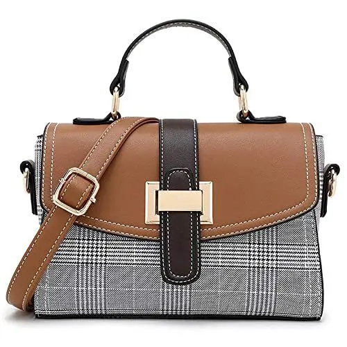 Produktbild: Umhängetasche für Damen Leder Wasserdicht Retro Fashion Handtasche Klein (black)
