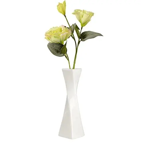 Produktbild: Umlaca Keramik Vase, Blumenvase, Weiß Dekorative Vasen für Pampasgras Deko, Modern Kleine Vase für Home Wohnzimmer Esstisch Bauernhaus Büro Dekor