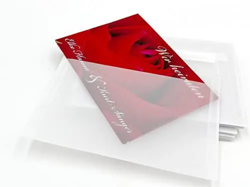 Produktbild: umschlag-discount – transparente Briefumschläge aus Pergamin-Papier für Infoschreiben, Gutscheine, Einladungen & Co – 100 Stück selbstklebende Briefkuverts mit den Maßen 162 x 114 mm (DIN C6)