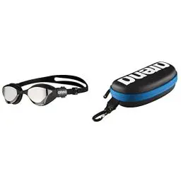 Produktbild: Unbekannt ARENA Herren Cobra Tri Swipe Brillen, Silver-Black, One Size & Swim Brillenetui, Brillenetui Hardcase, Brillenetui Hartschale, Schwarz