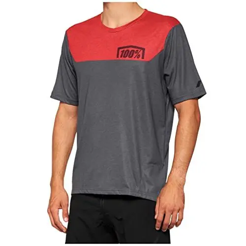 Produktbild: 100% AIRMATIC RED/Charcoal Short Sleeve Jersey - S