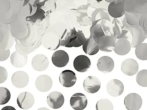 Produktbild: PartyDeco Unbekannt Metallic Konfetti Silber Kreise
