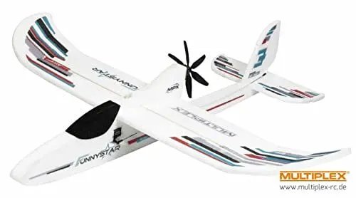 Produktbild: Multiplex Bk FunnyStar Weiß RC Einsteiger Modellflugzeug Bausatz 850mm