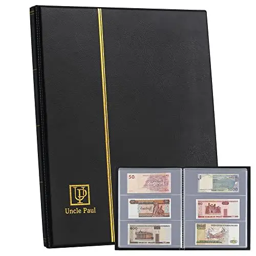 Produktbild: Uncle Paul Banknoten-Sammelalbum mit 60 Fächern, 7.7