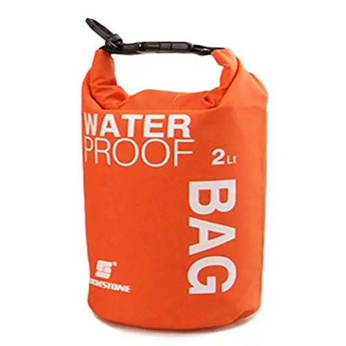 Produktbild: Uncle Paul wasserdichte Tasche - Orange 2L Trockentaschen, wasserdichte Packsäcke zum Treiben Bootfahren Kajakfahren Angeln Rafting Schwimmen Camping Kanufahren Surfen
