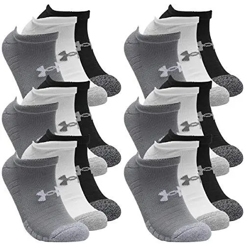Produktbild: Under Armour 6 Paar HeatGear No Show Sneaker Socken Unisex Kurzsocke , Farbe:Greymix 3399, Socken & Strümpfe:47.5-50.5