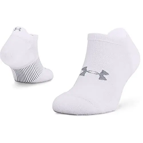 Produktbild: Under Armour Armourdry Run Feuchtigkeitsdicking No Show Socken - Weiß - L