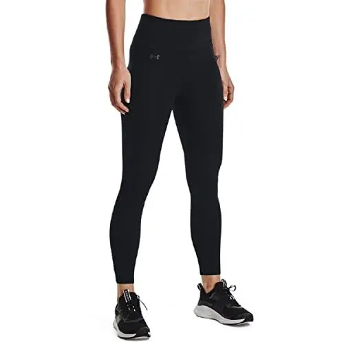 Produktbild: Under Armour Damen Motion Ankle Leggings, Schwarz (001) / Lila Schalter, M EU