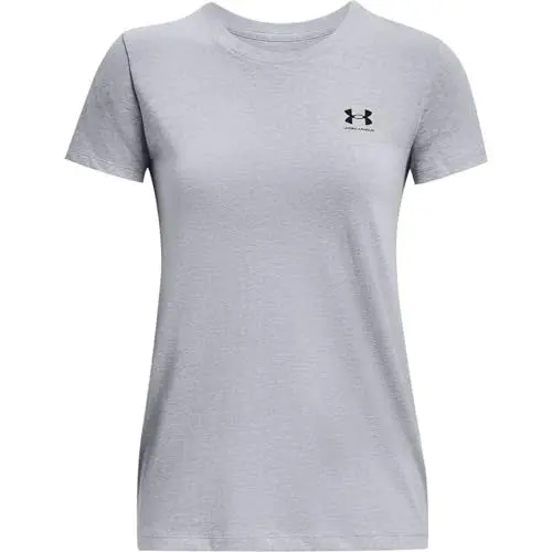 Produktbild: Under Armour Damen UA W Sportstyle LC SS T-Shirt, Steel Light Heather/Black, XS