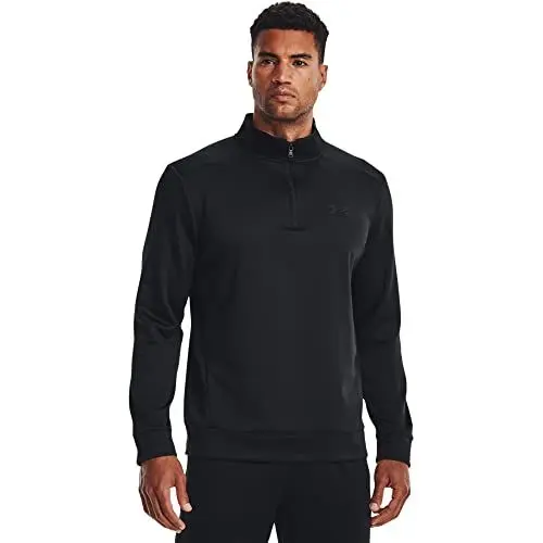 Produktbild: Under Armour Mens Fleece Tops Men's Armour Fleece® ¼ Zip, Black, 1373358-001, SM