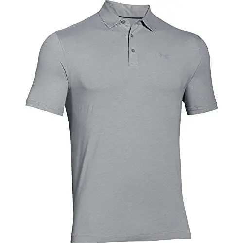 Produktbild: Under Armour Herren Kurzarmshirt Charged Cotton Scramble Polo, True Gray Heather, LG, 1281003-025