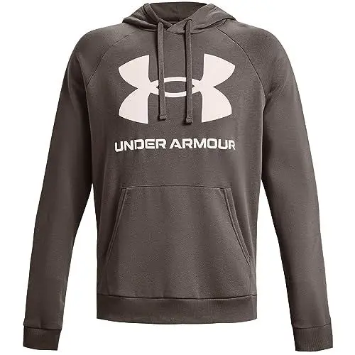 Produktbild: Under Armour Herren Men's Ua Rival Big Logo Hoodie Fleece Tops, (176)fresh Clay/Onyx White, L EU