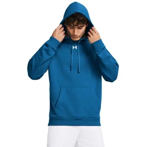 Produktbild: Under Armour Herren Rival Fleece Hoodie Sweatshirt, (406) Photon Blue/White, X-Large