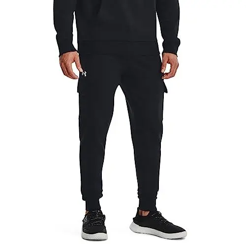Produktbild: Under Armour Herren Ua Rival Fleece Cargo Jogger Trainingshose, Schwarz/Weiß, 3XL