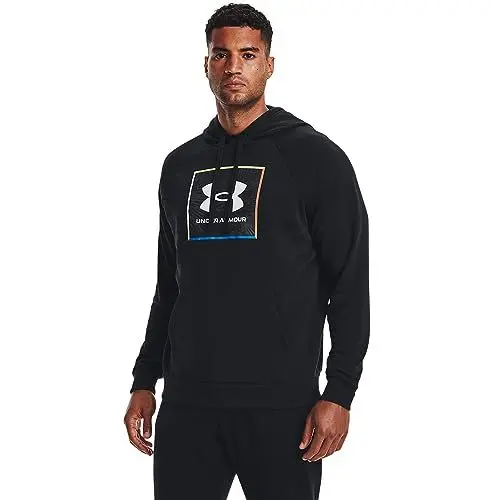 Produktbild: Under Armour Mens Fleece Tops Men's Ua Rival Fleece Graphic Hoodie, Black, 1370349-001, LG