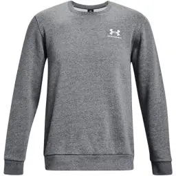 Produktbild: Under Armour Mens Men's Ua Essential Crew Fleece Tops, Pitch Gray Medium Heather, LG