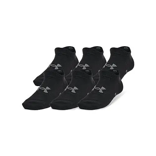 Produktbild: Under Armour Unisex Low Socks Kids' Ua Essential 6-Pack No Show Socks, Black, 1370543-001, XS
