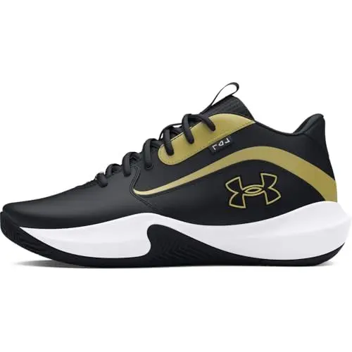 Produktbild: Under Armour Unisex UA Lockdown 7 Basketball Schuhe, Black/Black/Metallic Gold, 42.5 EU