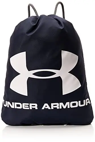Produktbild: Under Armour Unisex UA Ozsee Sackpack, Kordelzug-Turnbeutel für das Fitnessstudio, Laufen, Joggen und mehr, vielseitiger Beutel Rucksack mit Brustclip für zusätzlichen Komfort, Midnight Navy