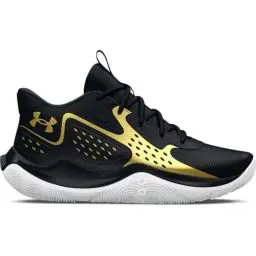 Produktbild: Under Armour Unisex Ua Jet '23 Basketball Schuhe, Black Metallic Gold Metallic Gold, 40 EU