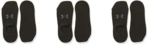 Produktbild: Under Armour Unisex Ultra Lo atmungsaktive Socken im 3 er Pack Sportsocken mit dynamischem Halt und Flexibilität, Black / Black Pitch Gray, XL EU