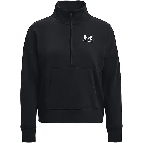 Produktbild: Under Armour Womens Fleece Tops Women's Ua Rival Fleece ½ Zip, Black, 1373030-001, MD