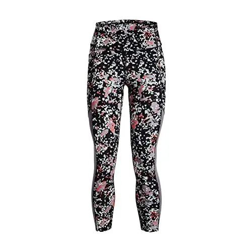 Produktbild: Under Armour Womens Warmup Bottoms Women's Ua Fly Fast 3.0 Printed Ankle Tights, Black, 1369772, Size SM