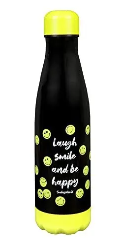 Produktbild: Undercover Thermosflasche Smiley - Doppelwandige Thermoskanne - Thermosflasche mit Motiv - Auslaufsichere Isolierflasche - Fassungsvermögen ca. 450ml - ideal für unterwegs