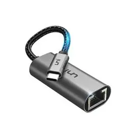 Produktbild: uni USB C auf Ethernet Adapter, USB C auf RJ45 Gigabit Ethernet LAN Netzwerkadapter, Kompatibel mit iPhone 15 Pro, iPad Pro/Air, MacBook Pro/MacBook Air, Galaxy S23, Surface Book, Dell XPS usw.