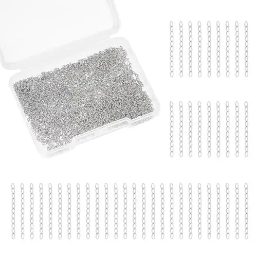 Produktbild: UNICRAFTALE 120 Stück Kettenverlängerung 25mm Lange Endketten Kettenverlängerung Edelstahl Goldene Ketten Armband Verlängerung Halskette Schmuckherstellung Kette Für Armband Schmuckherstellung